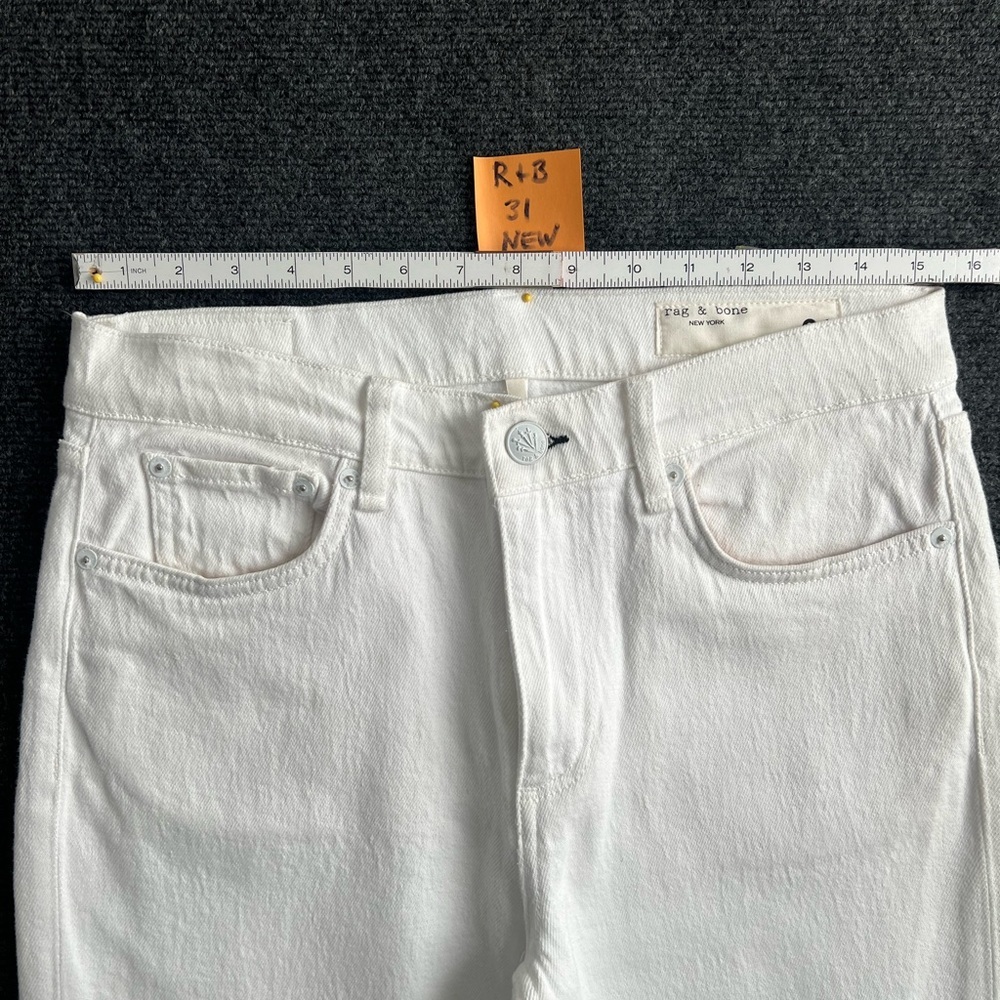 NWT Rag & Bone Peyton Bootcut - Optic White Mid-Rise Stretch Jean - Picture 6 of 8